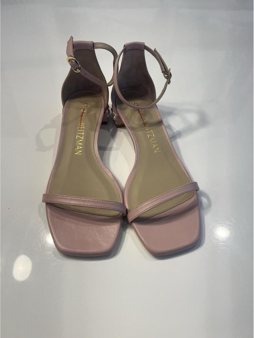 $475 Stuart Weitzman Nudistcurve Pearl Flat Sandal Ballet 8.5 B - Picture 5 of 15